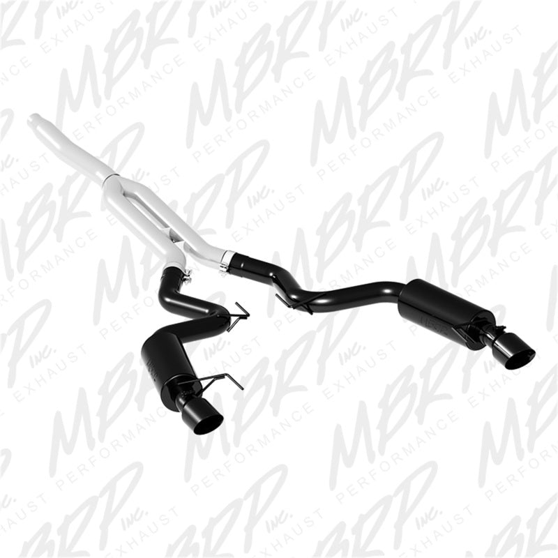 MBRP S7275BLK Cat-Back Exhaust System - 2015-2026 Ford Mustang 2.3L EcoBoost (Race) | Black Coated