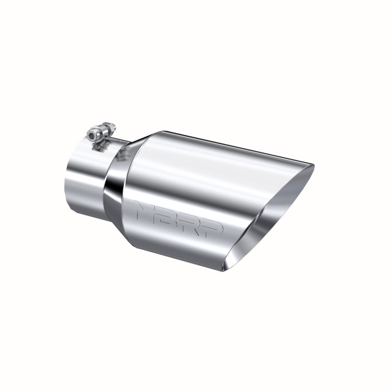 MBRP T5072 Exhaust Tip - 6" OD Dual Wall Angled 4" inlet 12" length | T304 Stainless