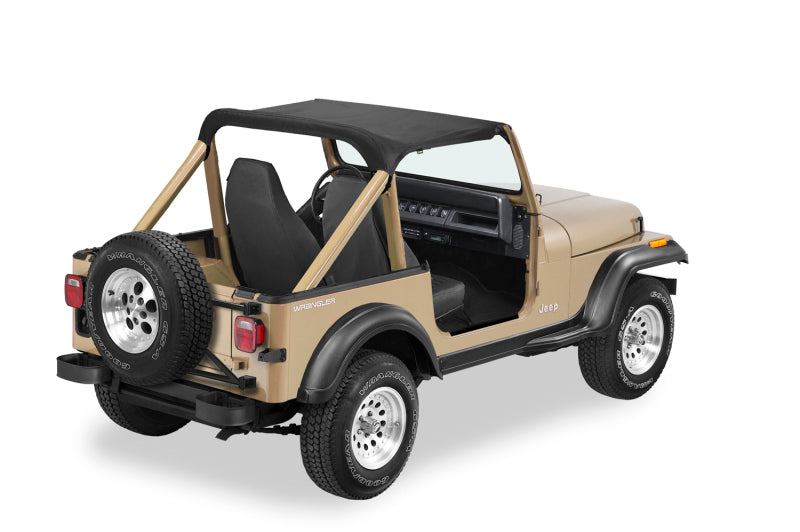 Bestop 92-95 Jeep Wrangler YJ Strapless Targa Bikini (Black Denim)
