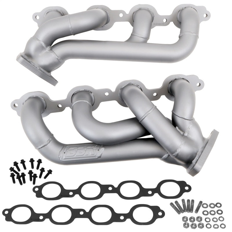 BBK Performance 4047 Shorty Headers 1-3/4 Titanium Ceramic for 2014-2018 Chevrolet Silverado 1500 / GMC Sierra 1500 (5.3L / 6.2L)