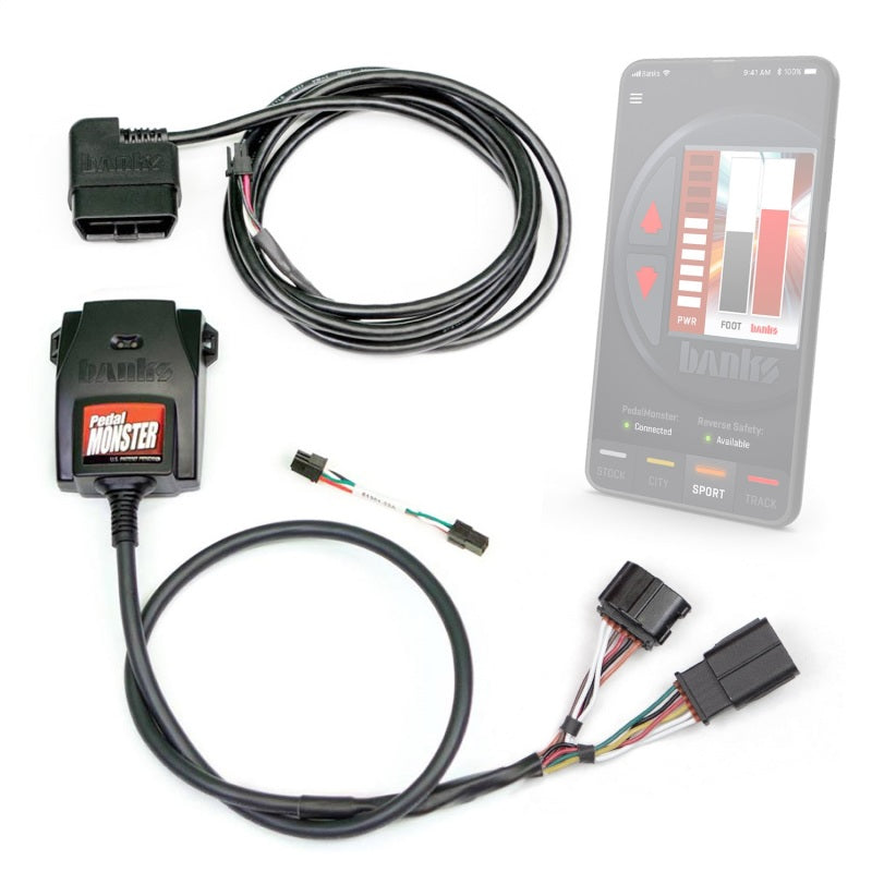 Banks Power Pedal Monster® Kit, Sumitomo TS 025 Sealed Series (Black), 6-Way – C, Stand Alone, For Use With Phone
