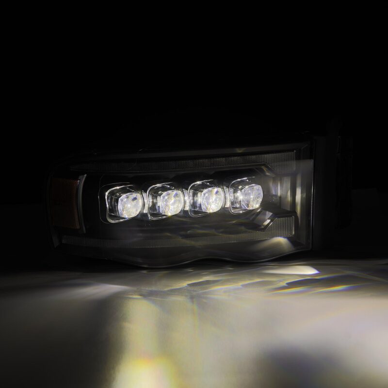 AlphaRex 880564 02-05 Dodge Ram 1500 NOVA LED Projector Headlights Plank Style Black w/Activation Light/Sequential Signal