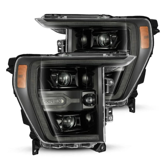 AlphaRex 880169 21-22 Ford F150 Luxx-Series Projector Headlights Alpha-Black w/Activation Light/Sequential Signal