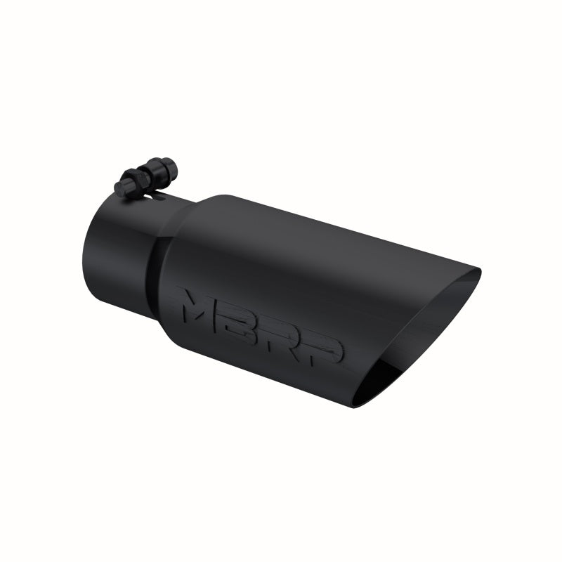 MBRP T5156BLK Exhaust Tip - 4" OD; Dual Wall Angled; 3" inlet; 10" length | Black Coated