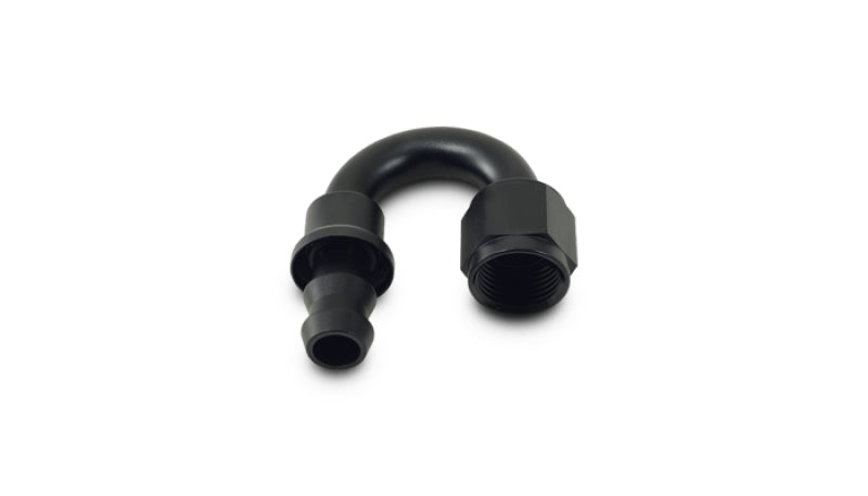 Vibrant -4AN Push-On 180 Deg Hose End Fitting - Aluminum
