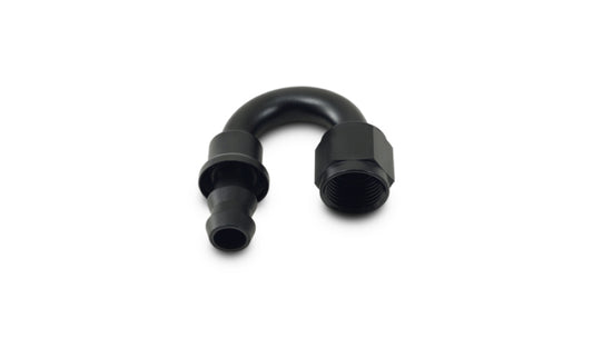 Vibrant -6AN Push-On 180 Deg Hose End Fitting - Aluminum