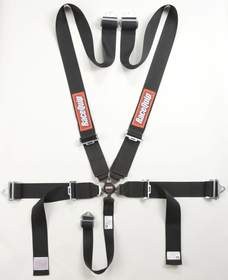 RaceQuip 741001 Black SFI Camlock 5-Point Pull-Down Lap Seat Belt
