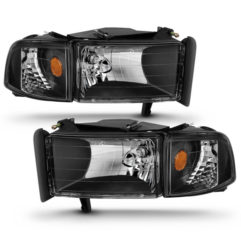 ANZO 1994-2002 Dodge Ram 2500 Crystal Headlights