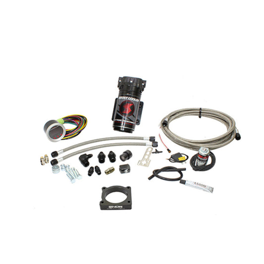Snow Performance SNO-2120-BRD-T 2008-2015 Evo Stage 2 Boost Cooler Water Inj. Kit (SS Braided Line/4AN Fittings) without Tank