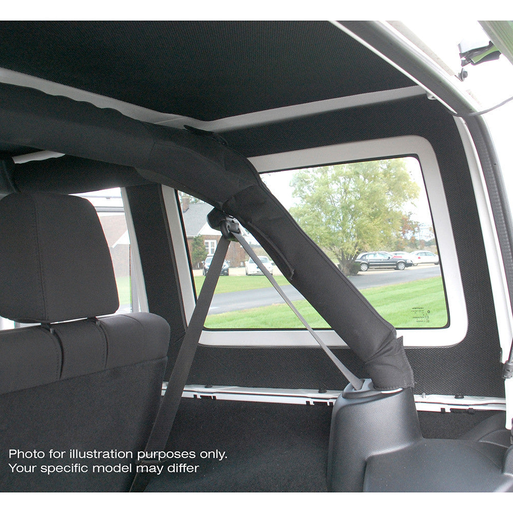 DEI for 2018-2023 Jeep Wrangler JL 2-Door Boom Mat Rear Side Window Trim - 2 Piece - White