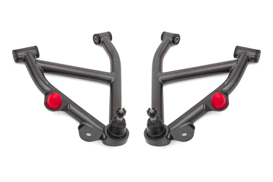 BMR 1982-1992 GM F-Body A-Arms Lower DOM Non-Adj Delrin Bushings Coilover - Black Hammertone