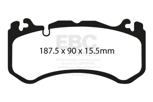 EBC 08-13 Mercedes-Benz C63 AMG (W204) 6.2 Redstuff Front Brake Pads DP31939C