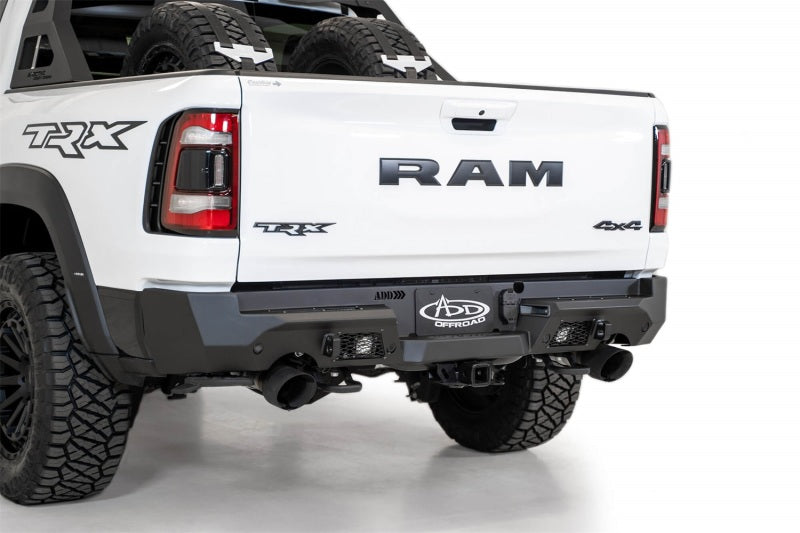 Addictive Desert Designs for 2021 Ram 1500 TRX Stealth Fighter Rear Bumper - Hammer Black