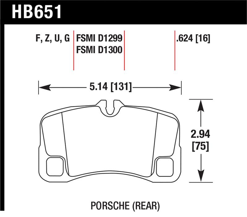 Hawk Performance HB651U.624 DTC-70 Motorsport Brake Pads