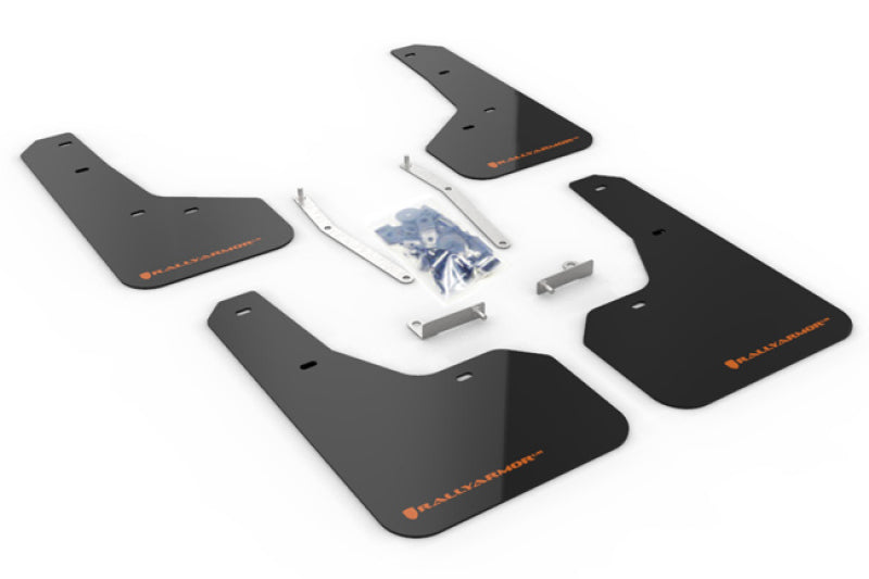 Rally Armor UR Mud Flaps - 2019-2021 Subaru Forester - Black/Orange Logo - #MF52-UR-BLK/OR
