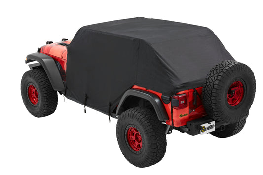 Bestop 07-18 Jeep Wrangler JK / 18-26 JL 4-Door All Weather Trail Cover (Black Trektop)