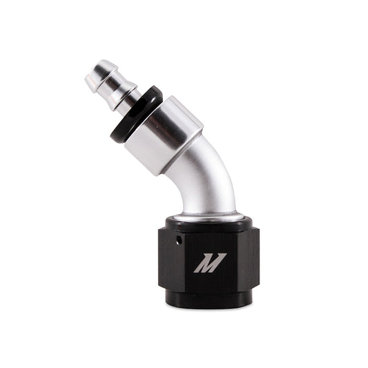 Mishimoto Push-On Swivel End Hose Fitting, 45 Degrees -10AN - #MMFT-10AN-45