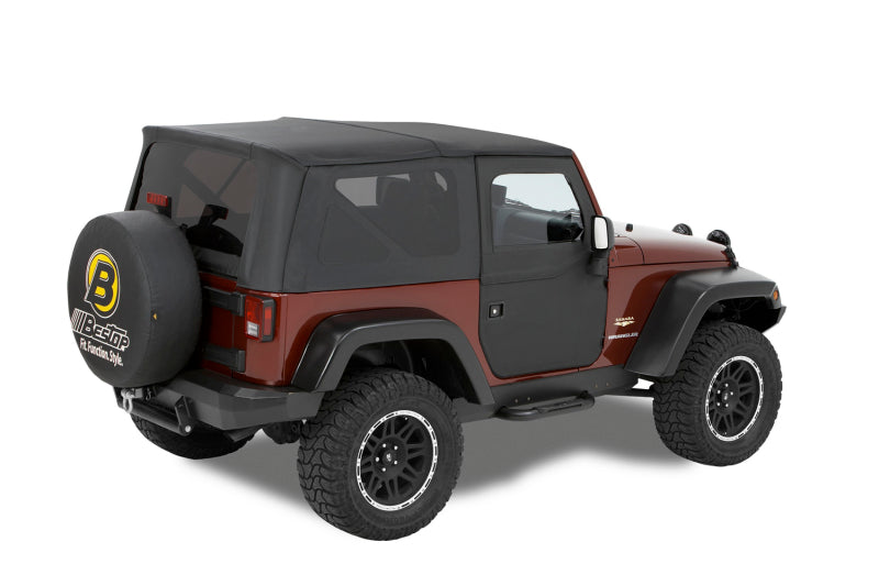 Bestop 07-18 Jeep Wrangler JK Full Fabric Doors (Front Doors Black Diamond)