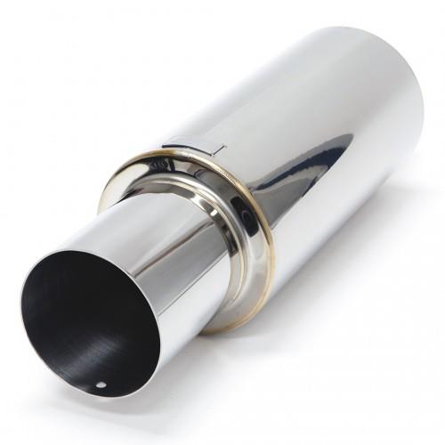 BLOX Racing 76.2mm N1 Straight Tip Muffler Universal BXEX-00110