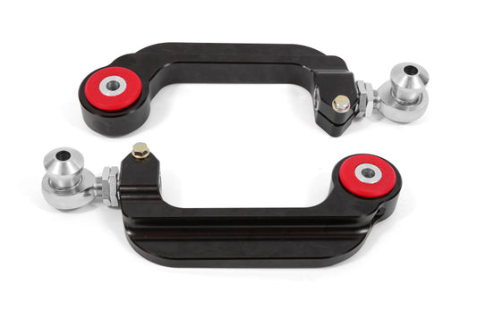 BMR 2015-2026 S550 Mustang Billet Aluminum Camber Links Adjustable (Poly/Rod ends) - Black Anodized