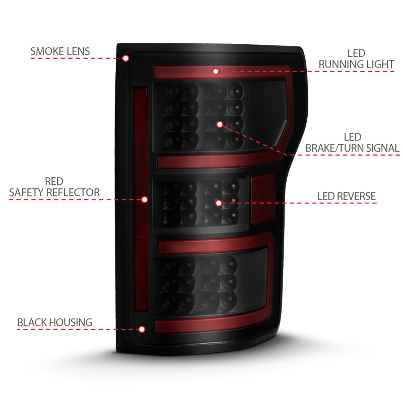 ANZO 2018-2020 Ford F-150 LED Taillights