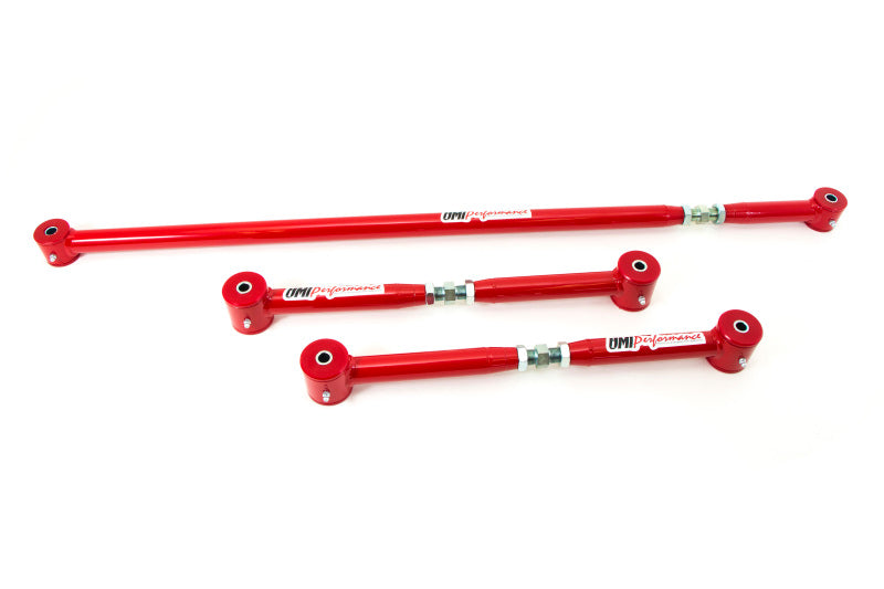 UMI Performance 201829-R On-Car Adjustable Lower Control Arm and Panhard Bar Red