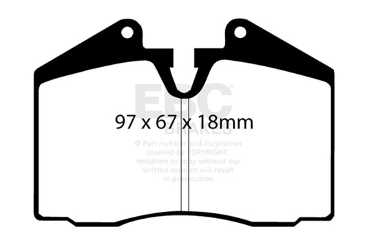 EBC 89-95 Ferrari 348 3.4 Redstuff Front/Rear Brake Pads (Axle Set Only) DP3612C