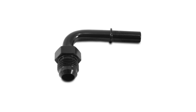 Vibrant 90 Degree Aluminum AN to Male Quick Connect Fitting -6AN - 0.3125in