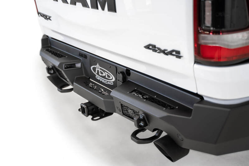 Addictive Desert Designs for 2021 Ram 1500 TRX Stealth Fighter Rear Bumper - Hammer Black