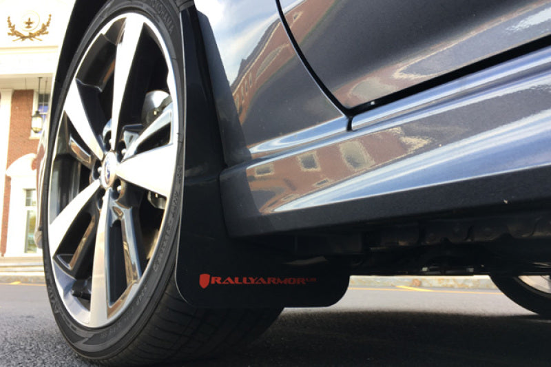 Rally Armor UR Mud Flaps - 2017-2023 Subaru Impreza - Red/White Logo - #MF45-UR-RD/WH