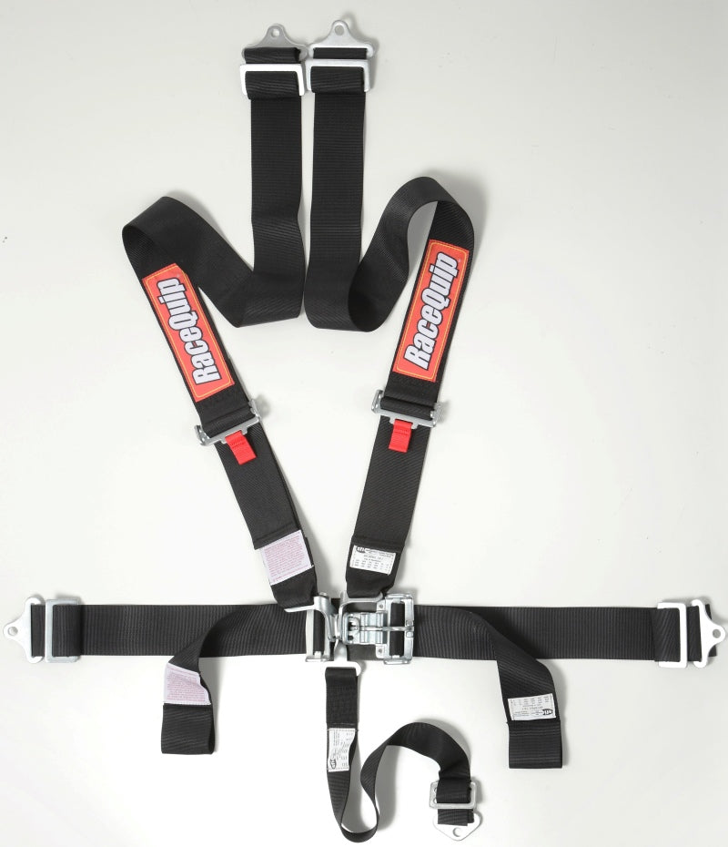 RaceQuip 711001 Black Latch & Link 5-Point Seat Belt