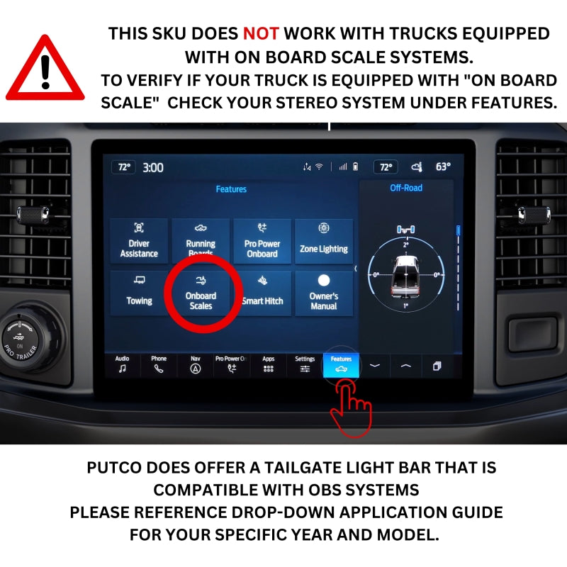 Putco for 2021-2023 Ford F-150 with Factory LED Taillights 60in Freedom Blade LED Tailgate Light Bar