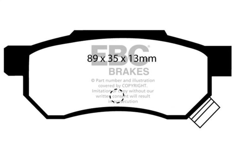 EBC 92-94 Acura Integra 1.7 Vtec Yellowstuff Rear Brake Pads DP4642/2R