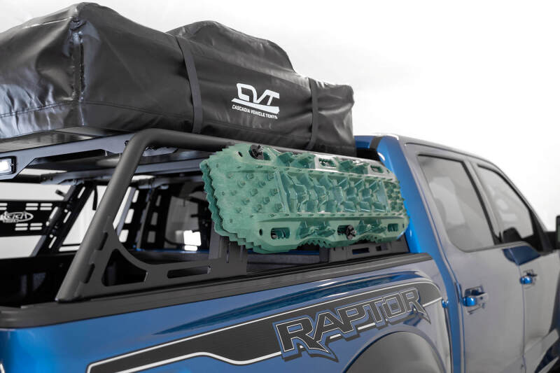 Addictive Desert Designs for 2015+ Ford F-150 Overlander Chase Rack w/ 3rd Brake Light - Hammer Black