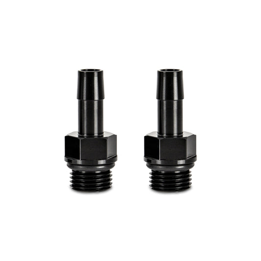 Mishimoto 2pcs M16x1.5 3/8in Aluminum Catch Can Fitting Black - #MMFT-M16-38BK