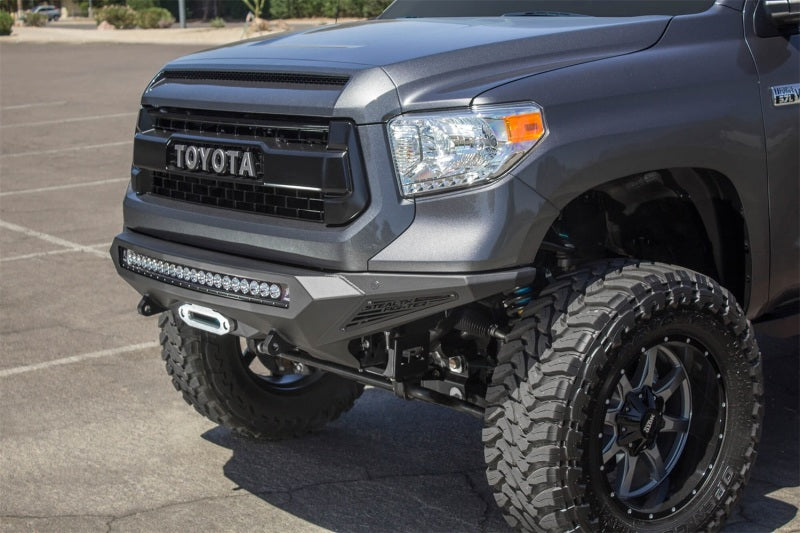 Addictive Desert Designs for 2014+ Toyota Tundra Stealth Fighter Front Bumper w/Winch Mount & Sensors
