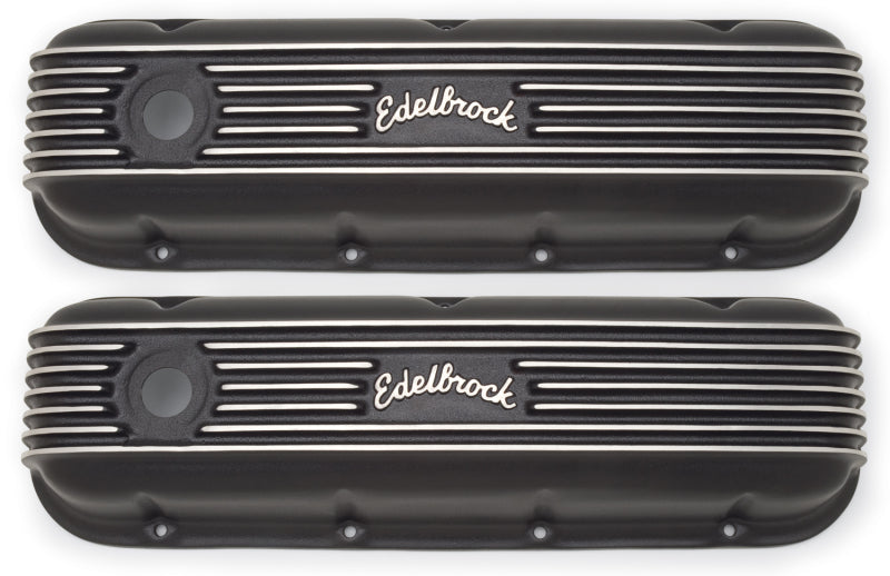 Edelbrock 41853 Valve Cover Classic Series Chevrolet 1965 and Later 396-502 V8 Black