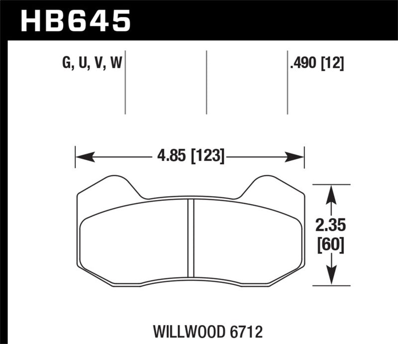 Hawk Performance HB645W.490 DTC-30 Motorsport Brake Pads