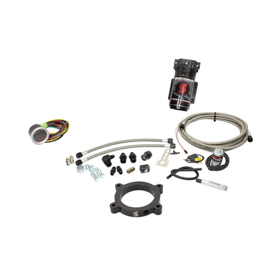 Snow Performance SNO-2167-BRD-T for 2014 and Newer GM Truck Stage 2 Bst Cooler Forced Induction Water Inj. Kit (SS Braided Line/4AN) without Tank