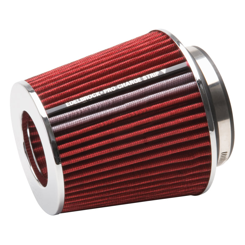 Edelbrock 43641 Air Filter Pro-Flo Series Conical 6.7 in Tall Red/Chrome