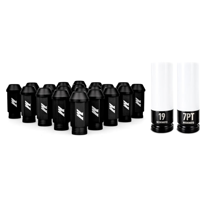 Mishimoto Aluminum Locking Lug Nuts M12x1.5 20pc Set Black - #MMLG-15-20LBK