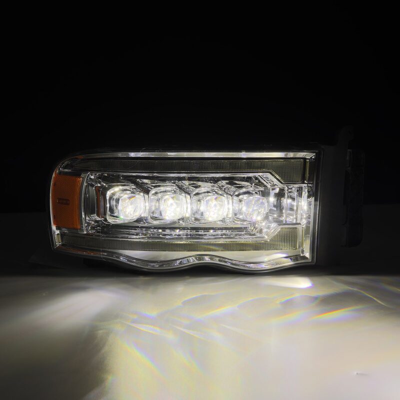 AlphaRex 880565 02-05 Dodge Ram 1500 NOVA LED Projector Headlights Plank Style Chrome w/Activation Light/Sequential Signal