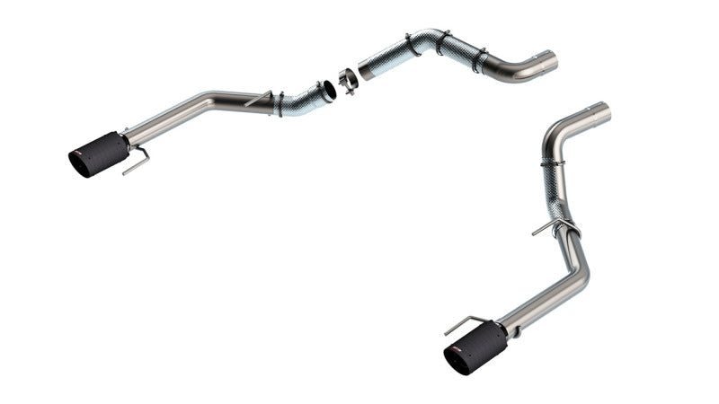 Borla 60727CFBA 21-23 Ford Raptor 3in Tail Pipe Kit 4.5in Tip - Carbon Fiber Black Anodized - #60727CFBA