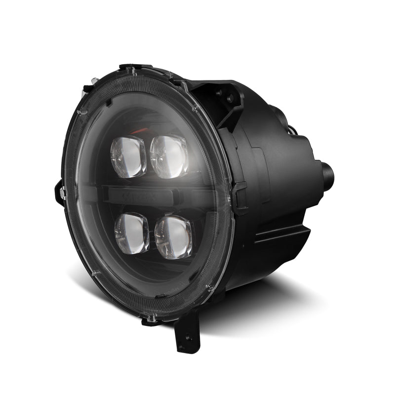 AlphaRex 880867 18-23 Jeep Wrangler JL/Gladiator JT LED Projector Headlights Alpha-Black w/ Activation Light/Sequential Signal