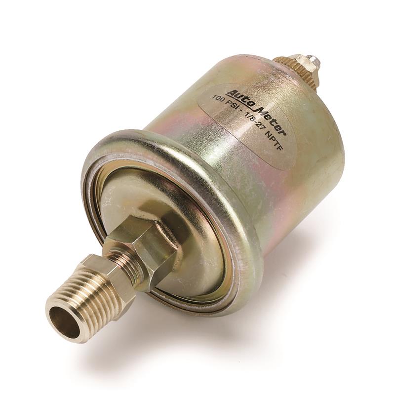 AutoMeter 990342 0-100 PSI 1/8in NPT Male Oil Pressure Sensor for Short Sweep Electric Gauges