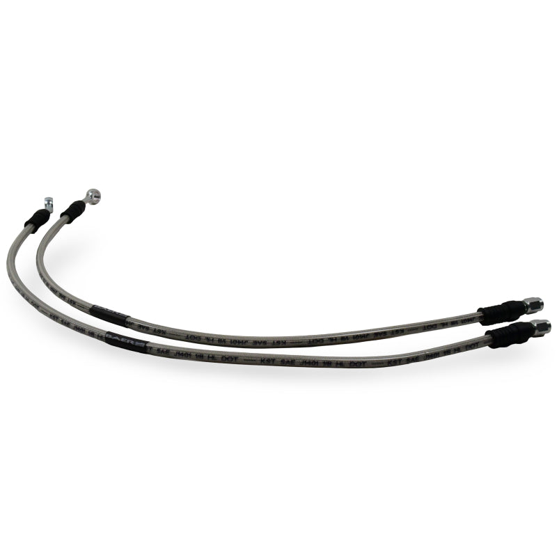 Baer Brakes 25.25in Long Braided Hose Set w/ 3AN Female Straight x 10mm 20 Degree Banjo Ends