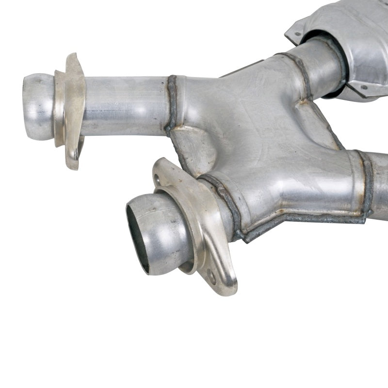 BBK Performance 1672 Short Mid X-Pipe with Catalytic Converters (2-1/2 in) for 1994-1995 Ford Mustang GT / Cobra (5.0L) with BBK Long Tube Headers
