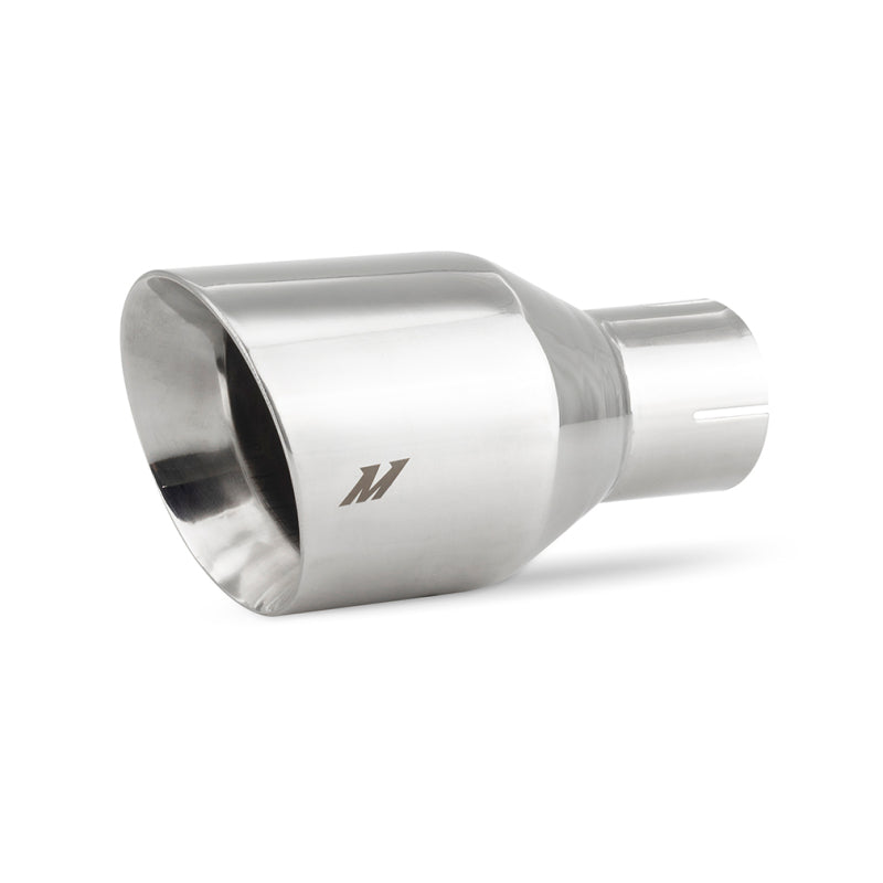 Mishimoto Clamp-on Double Wall Exhaust Tip 2.5 Inlet Slash Cut - polished - #MMEXH-TIP-DW25P