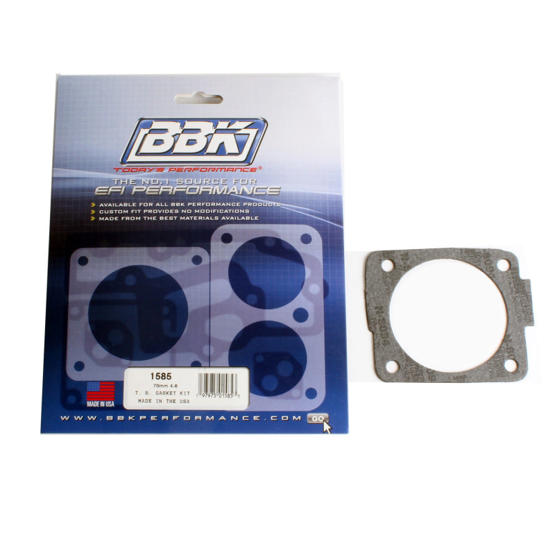 BBK Performance 1585 Throttle Body Gasket Kit 70mm / 75mm for 1996-2004 Ford Mustang GT (4.6L 2V)