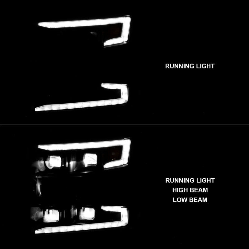 ANZO 2019-2022 Chevrolet Silverado 1500 LED Projector Headlights